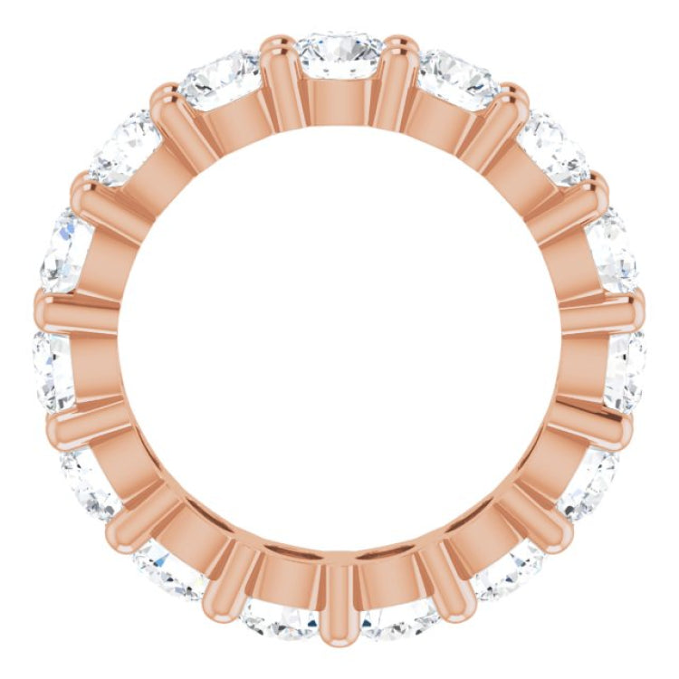 10K Rose Gold 4 CTW Lab-Grown Diamond Eternity Band Size 6