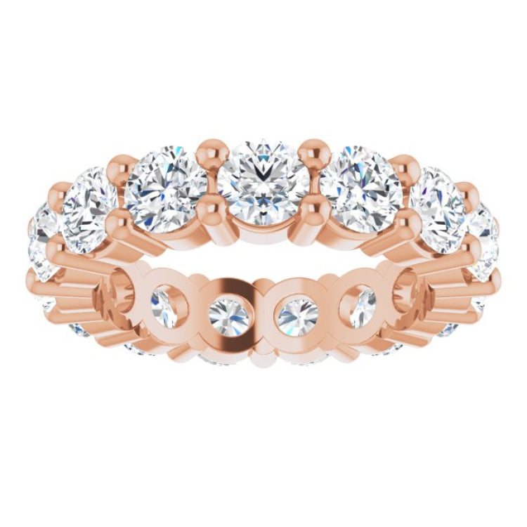 10K Rose Gold 4 CTW Lab-Grown Diamond Eternity Band Size 6