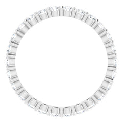 10K White Gold 1 CTW Lab-Grown Diamond Eternity Band Size 7.75