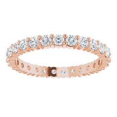 10K Rose Gold 1 CTW Lab-Grown Diamond Eternity Band Size 8