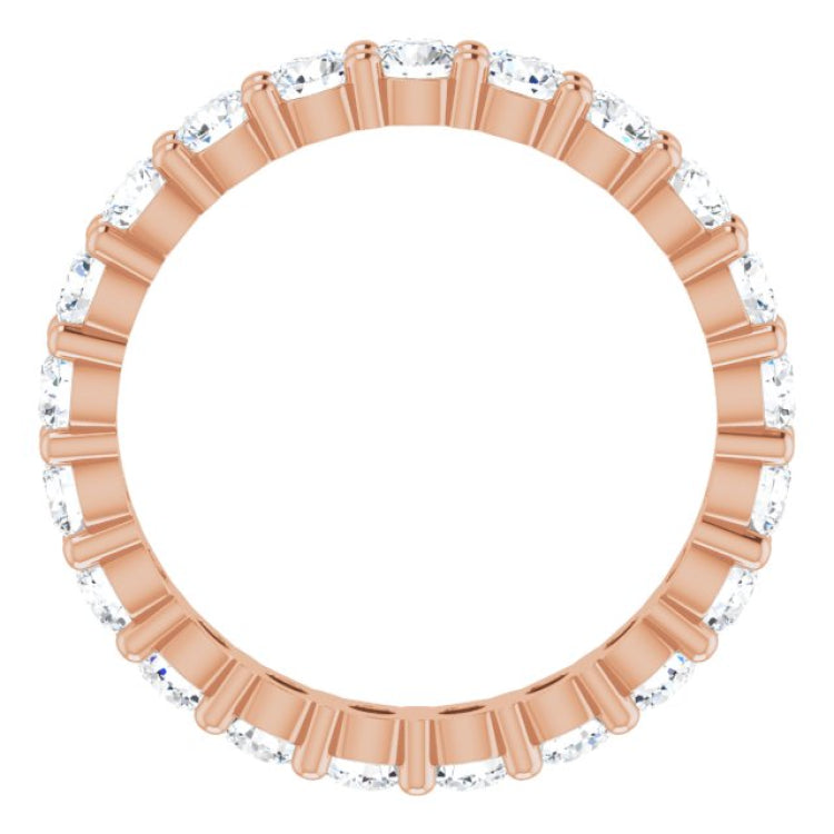 10K Rose Gold 1 1/4 CTW Lab-Grown Diamond Eternity Band Size 4.25