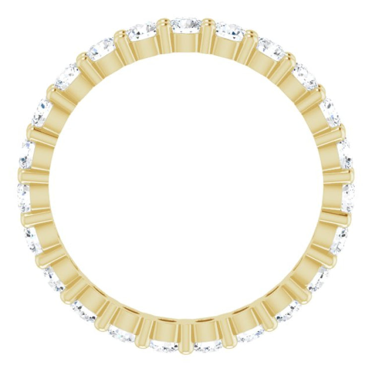 10K Yellow Gold 1 3/8 CTW Lab-Grown Diamond Eternity Band Size 6.75