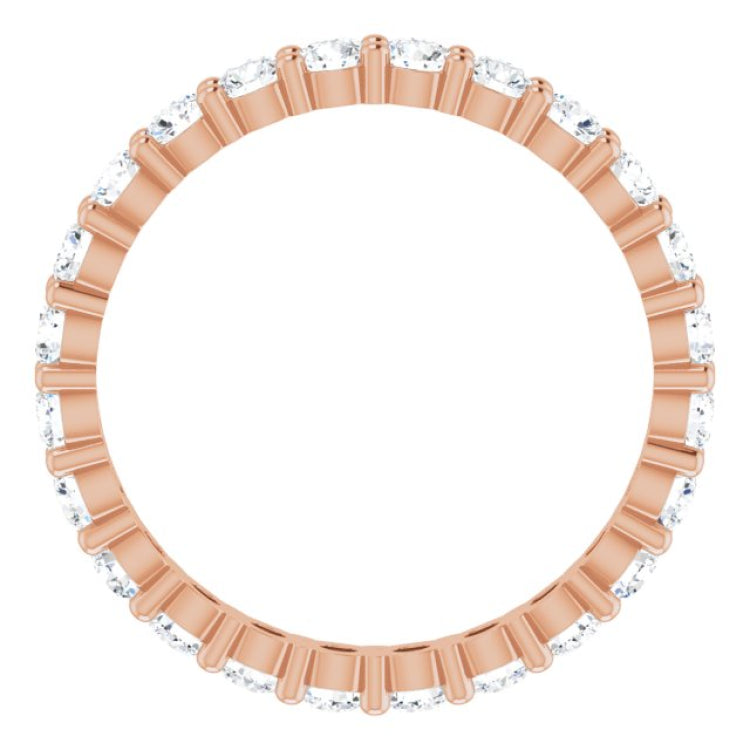 10K Rose Gold 1 3/8 CTW Lab-Grown Diamond Eternity Band Size 7.5