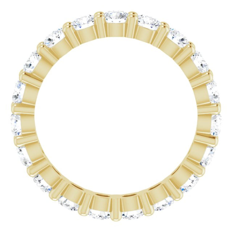 10K Yellow Gold 1 1/3 CTW Lab-Grown Diamond Eternity Band Size 4