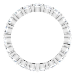 10K White Gold 1 1/3 CTW Lab-Grown Diamond Eternity Band Size 4.5