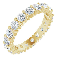 10K Yellow Gold 1 1/3 CTW Lab-Grown Diamond Eternity Band Size 4.5