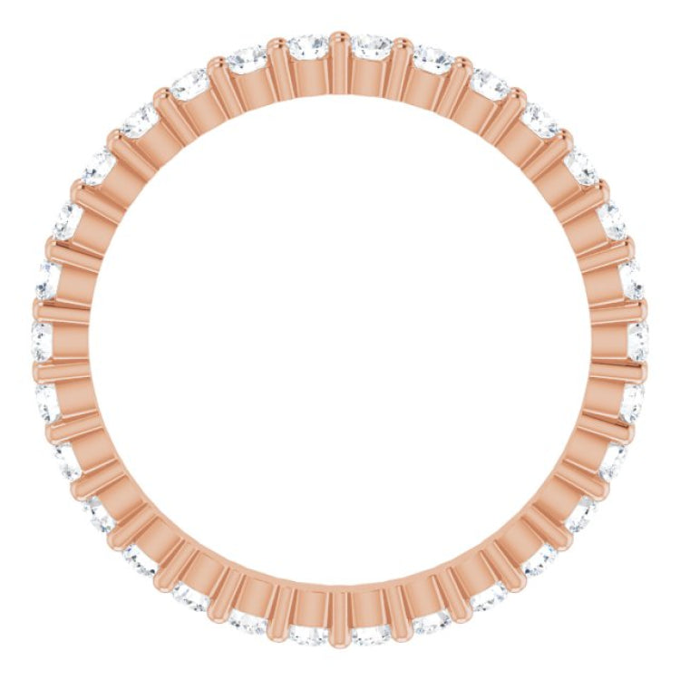 10K Rose Gold 5/8 CTW Lab-Grown Diamond Eternity Band Size 5