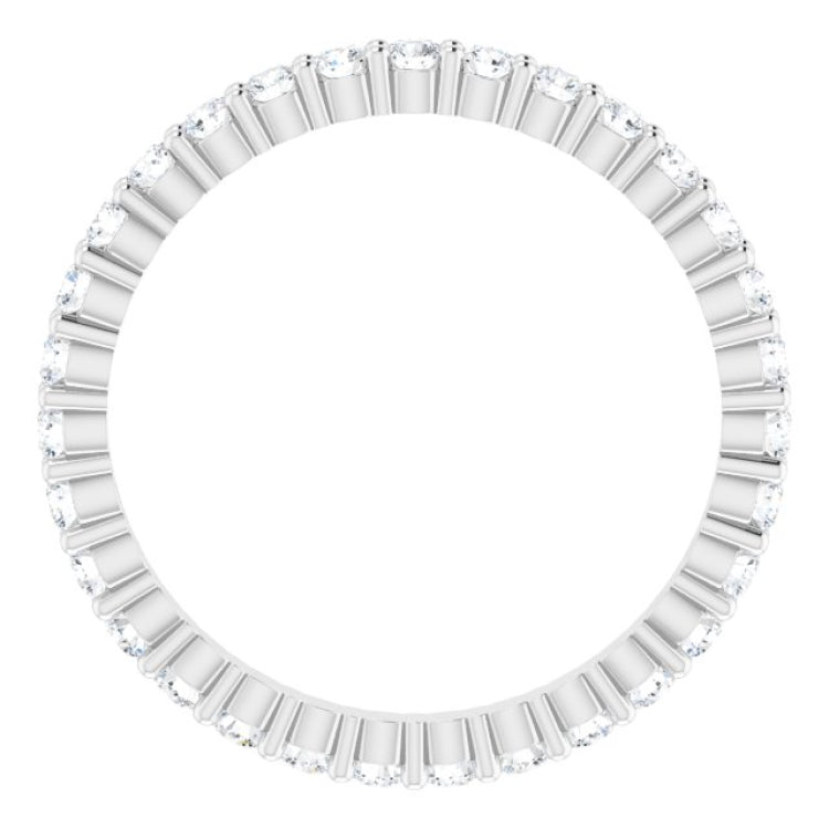 10K White Gold 5/8 CTW Lab-Grown Diamond Eternity Band Size 5.25