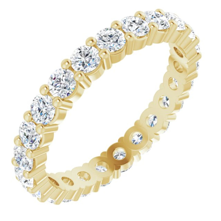10K Yellow Gold 1 5/8 CTW Lab-Grown Diamond Eternity Band Size 8.25