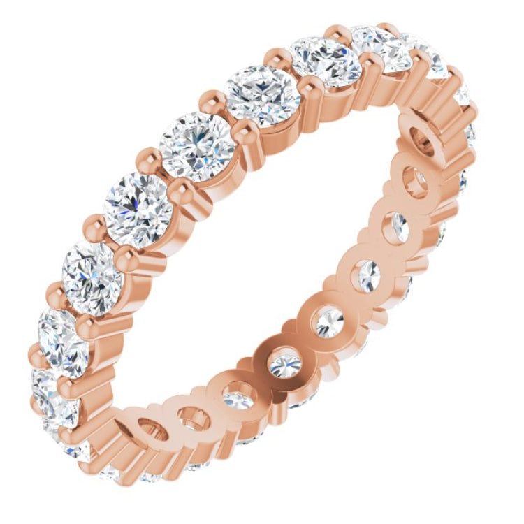 10K Rose Gold 1 7/8 CTW Lab-Grown Diamond Eternity Band Size 8.5
