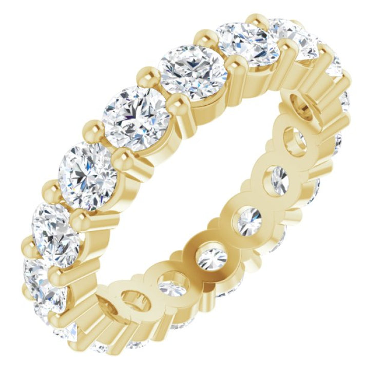 10K Yellow Gold 2 CTW Lab-Grown Diamond Eternity Band Size 4