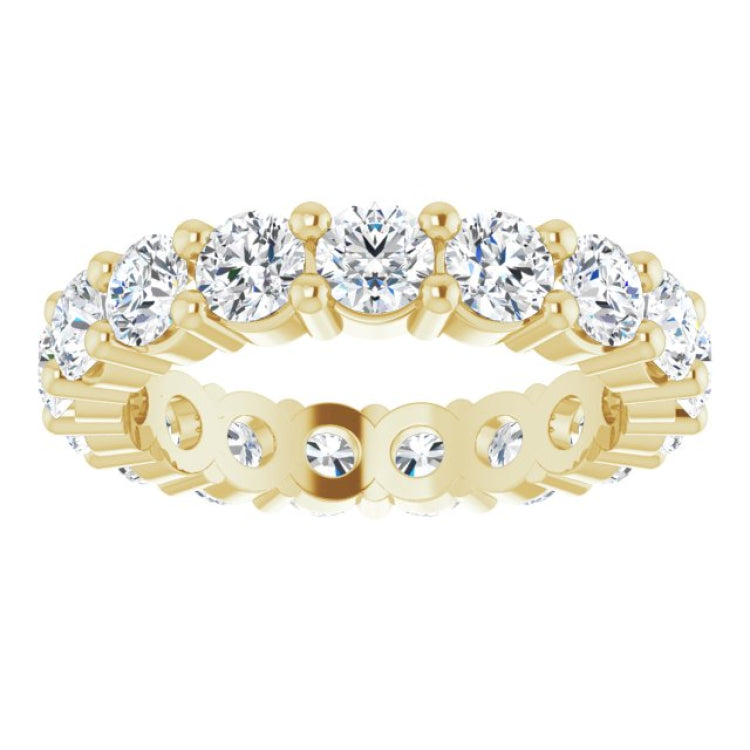 10K Yellow Gold 2 CTW Lab-Grown Diamond Eternity Band Size 4
