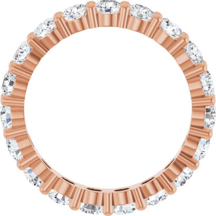 10K Rose Gold 2 1/4 CTW Lab-Grown Diamond Eternity Band Size 7