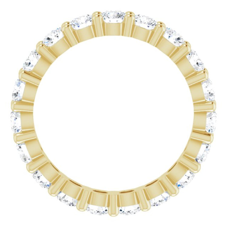 10K Yellow Gold 2 1/4 CTW Lab-Grown Diamond Eternity Band Size 7.25