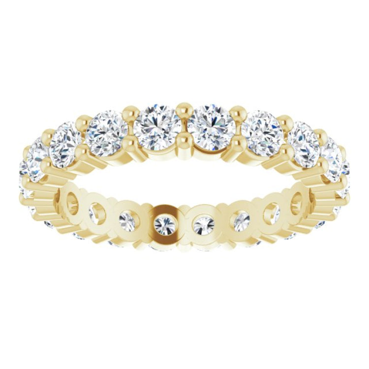 10K Yellow Gold 2 3/8 CTW Lab-Grown Diamond Eternity Band Size 8.5