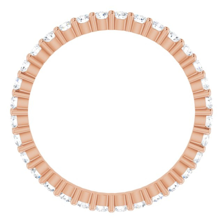 10K Rose Gold 5/8 CTW Lab-Grown Diamond Eternity Band Size 6.5