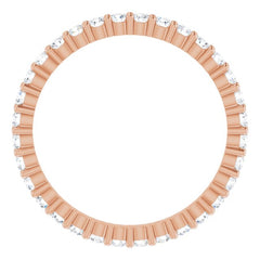 10K Rose Gold 5/8 CTW Lab-Grown Diamond Eternity Band Size 6.5