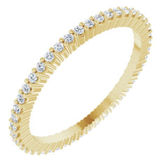 10K Yellow Gold 1/6 CTW Lab-Grown Diamond Eternity Band Size 4
