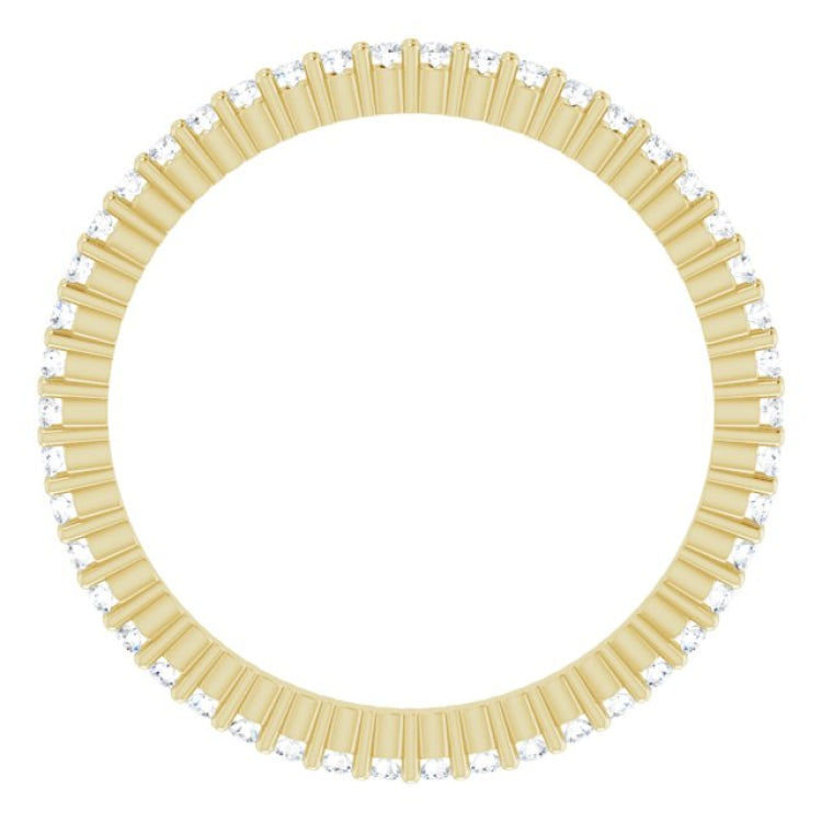 10K Yellow Gold 1/6 CTW Lab-Grown Diamond Eternity Band Size 4