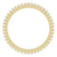 10K Yellow Gold 1/6 CTW Lab-Grown Diamond Eternity Band Size 4