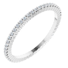 10K White Gold 1/5 CTW Lab-Grown Diamond Eternity Band Size 5.75