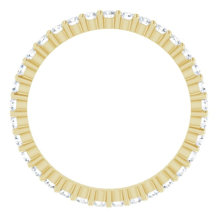 10K Yellow Gold 5/8 CTW Lab-Grown Diamond Eternity Band Size 6.75