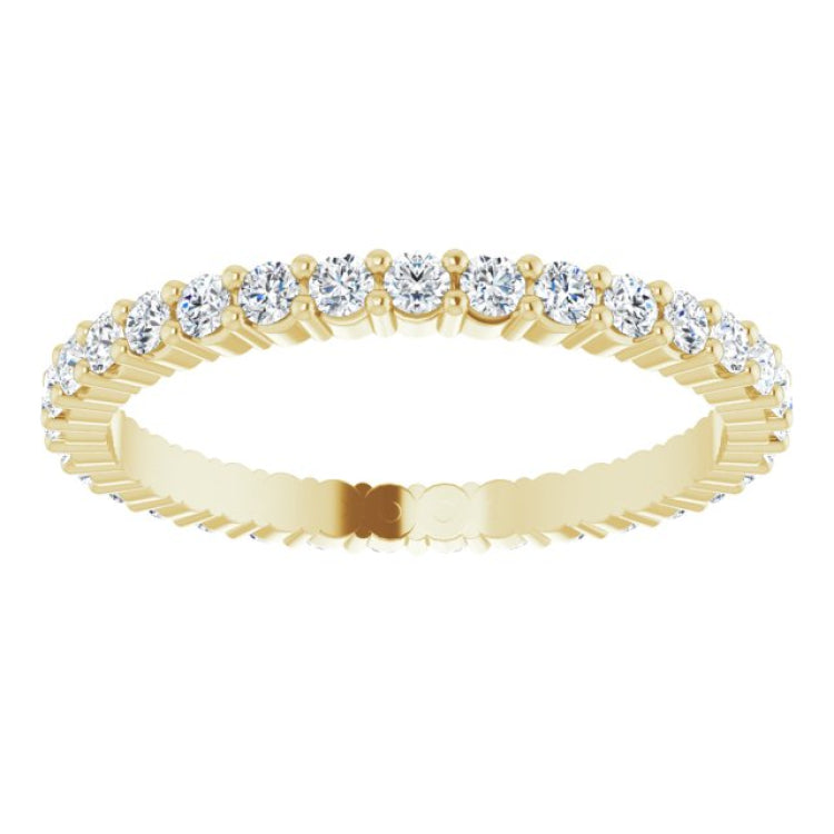 10K Yellow Gold 5/8 CTW Lab-Grown Diamond Eternity Band Size 6.75
