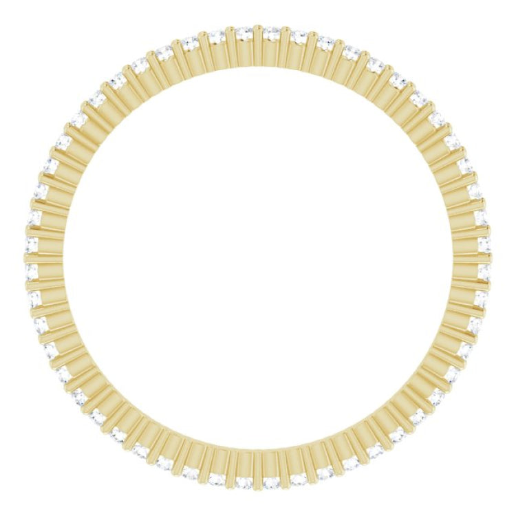 10K Yellow Gold 1/5 CTW Lab-Grown Diamond Eternity Band Size 6.75