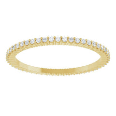10K Yellow Gold 1/5 CTW Lab-Grown Diamond Eternity Band Size 7