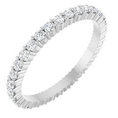 10K White Gold 5/8 CTW Lab-Grown Diamond Eternity Band Size 7