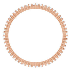 10K Rose Gold 1/5 CTW Lab-Grown Diamond Eternity Band Size 8.5