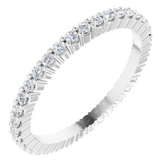 10K White Gold 1/3 CTW Lab-Grown Diamond Eternity Band Size 4.25