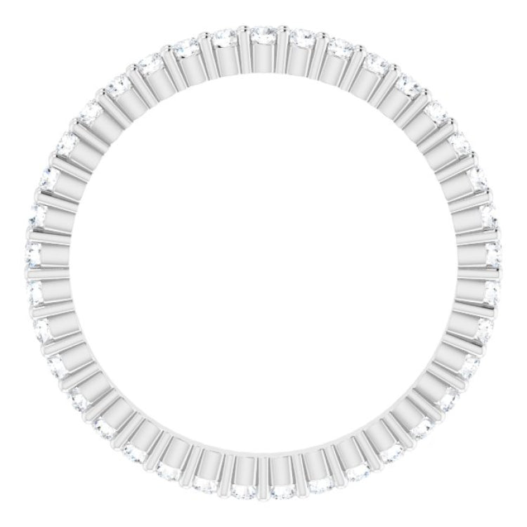 10K White Gold 1/3 CTW Lab-Grown Diamond Eternity Band Size 4.25