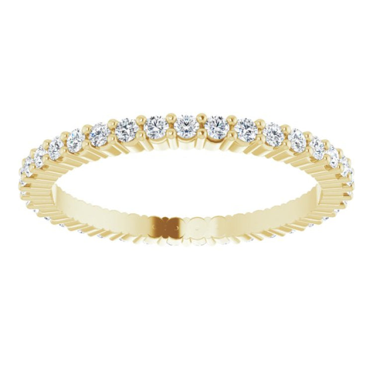 10K Yellow Gold 1/3 CTW Lab-Grown Diamond Eternity Band Size 4.25