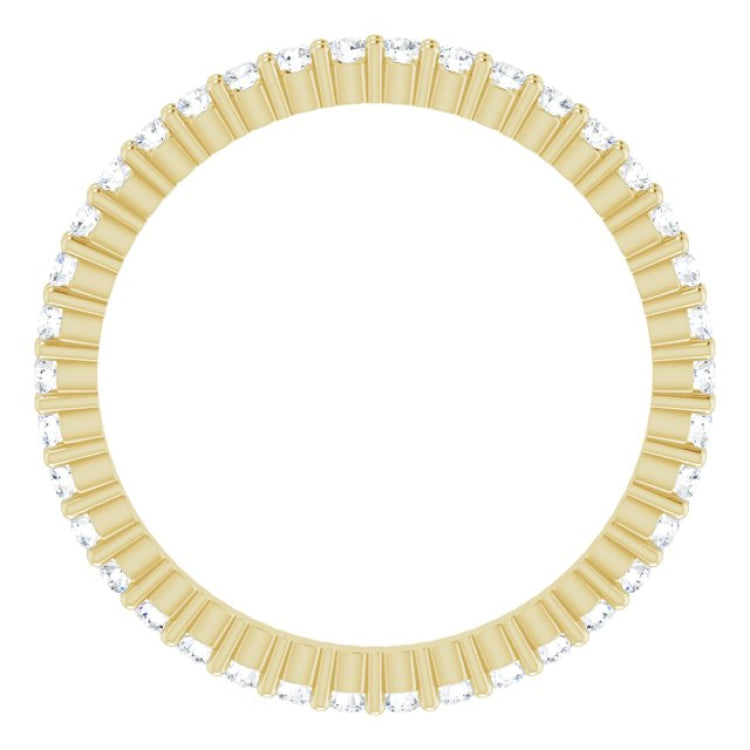 10K Yellow Gold 1/3 CTW Lab-Grown Diamond Eternity Band Size 4.5