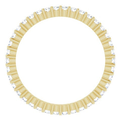 10K Yellow Gold 1/3 CTW Lab-Grown Diamond Eternity Band Size 4.5