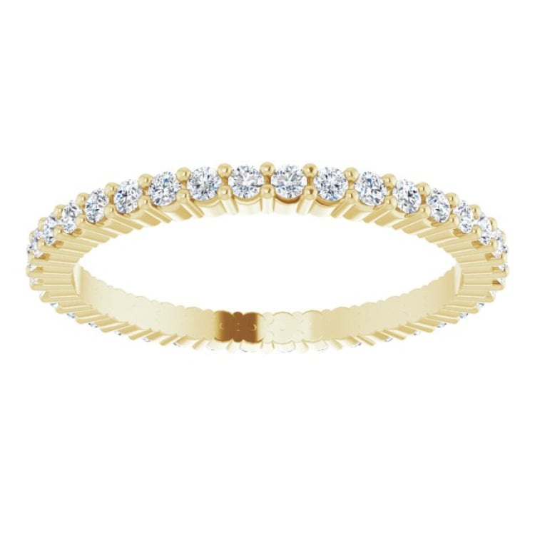 10K Yellow Gold 1/3 CTW Lab-Grown Diamond Eternity Band Size 4.5