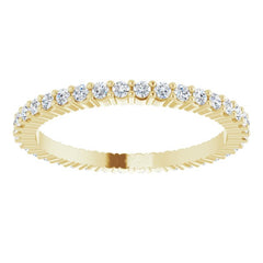 10K Yellow Gold 1/3 CTW Lab-Grown Diamond Eternity Band Size 4.5