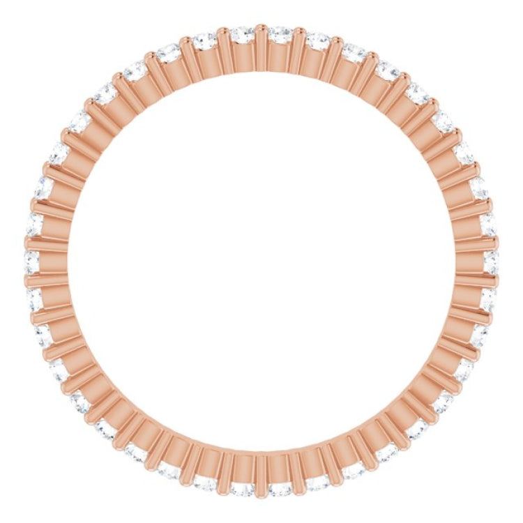 10K Rose Gold 1/3 CTW Lab-Grown Diamond Eternity Band Size 4.75