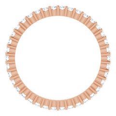 10K Rose Gold 1/3 CTW Lab-Grown Diamond Eternity Band Size 4.75