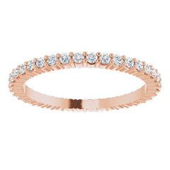 10K Rose Gold 1/3 CTW Lab-Grown Diamond Eternity Band Size 4.75