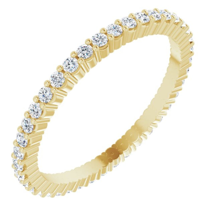 10K Yellow Gold 1/3 CTW Lab-Grown Diamond Eternity Band Size 5.5