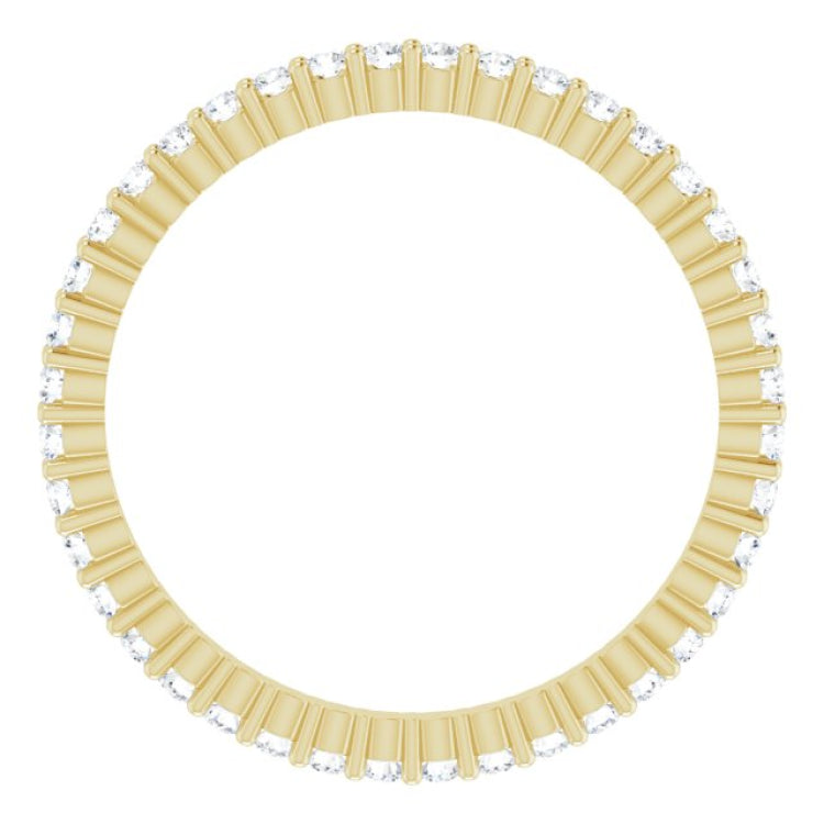 10K Yellow Gold 1/3 CTW Lab-Grown Diamond Eternity Band Size 5.5