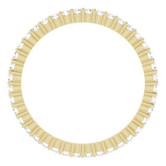 10K Yellow Gold 1/3 CTW Lab-Grown Diamond Eternity Band Size 5.5