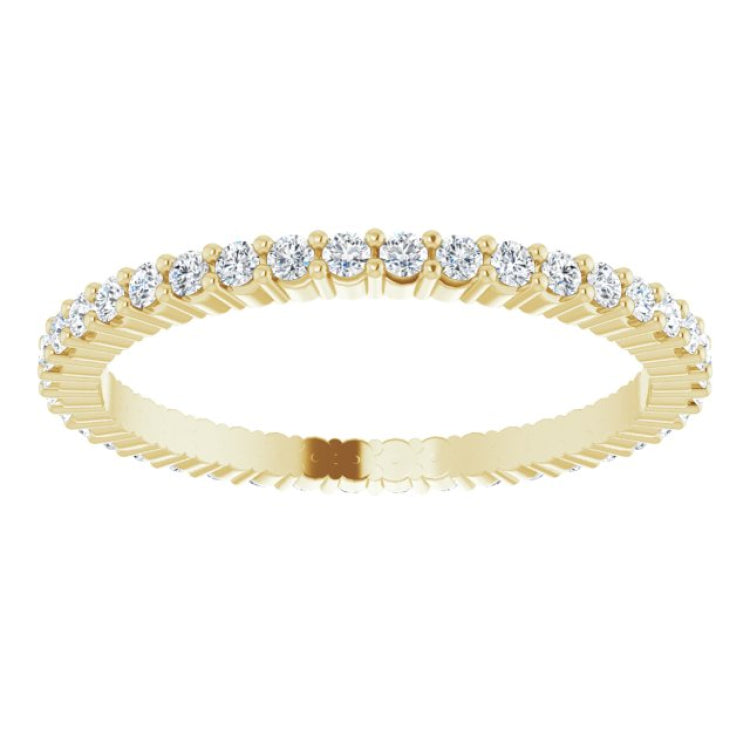 10K Yellow Gold 1/3 CTW Lab-Grown Diamond Eternity Band Size 5.5