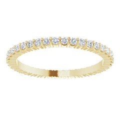 10K Yellow Gold 1/3 CTW Lab-Grown Diamond Eternity Band Size 5.5
