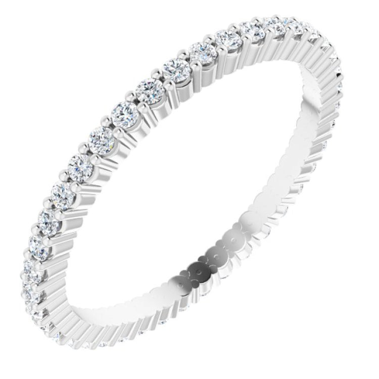 10K White Gold 1/3 CTW Lab-Grown Diamond Eternity Band Size 6