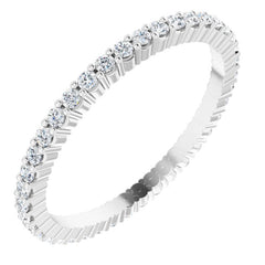 10K White Gold 1/3 CTW Lab-Grown Diamond Eternity Band Size 6