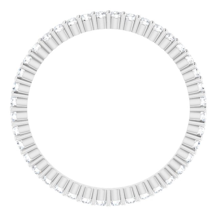 10K White Gold 1/3 CTW Lab-Grown Diamond Eternity Band Size 6