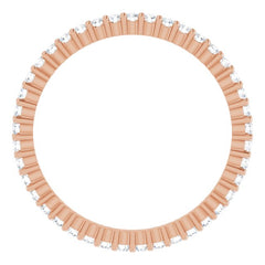 10K Rose Gold 1/3 CTW Lab-Grown Diamond Eternity Band Size 6.25